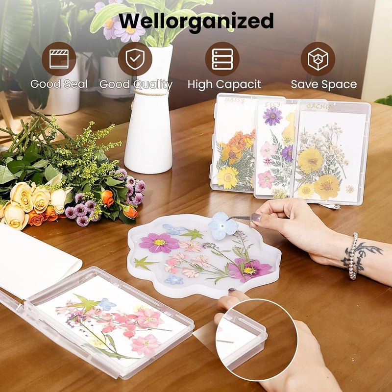 Aboofx 4PCS Dried Flower Storage Set with Blotting Paper, Ziplock Bag and Desiccant, Flower Preservation Kit - Good Seal, High Capacity to Keep Flowers Color and Dry (6.3 x 4.3 inch) - Image 4